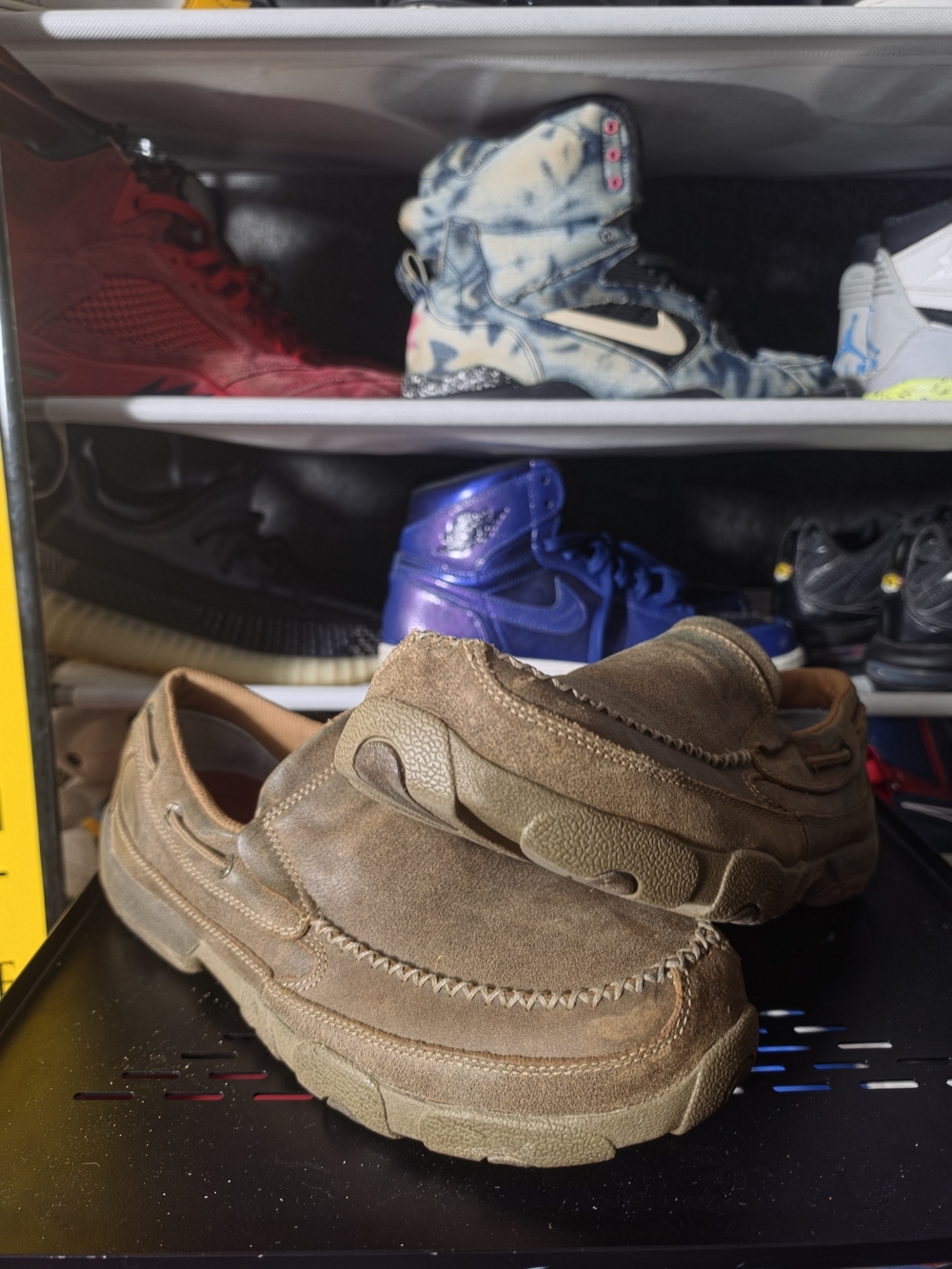 🔥 Twisted X Men's Size 9.5 Brown Suede Slip-On Driving Loafers